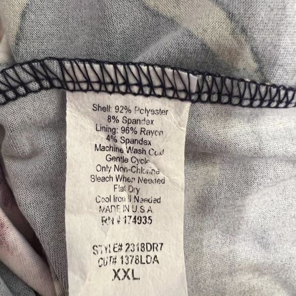 Verse Asymmetrical Navy Floral Dress Size XXL - Picture 6 of 7